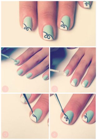 Маникюр лёгкий и красивый