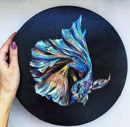 Рыбки акрил поталь