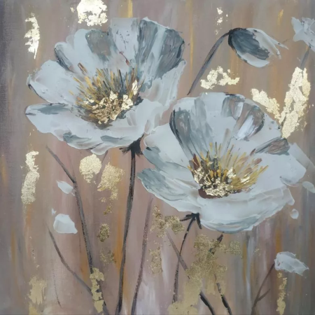 Маки мастихином с поталью