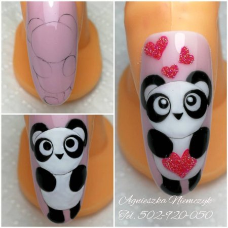 Животные на ногтях пошагово