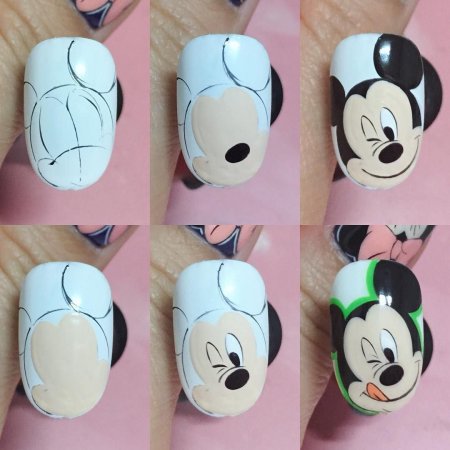 Мультяшки на ногтях пошагово