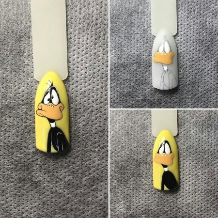 Панда на ногтях пошагово