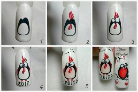 Мультяшки на ногтях пошагово для начинающих