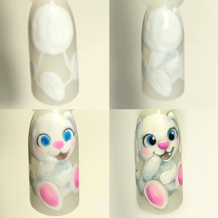 Дизайн ногтей мультяшки пошагово