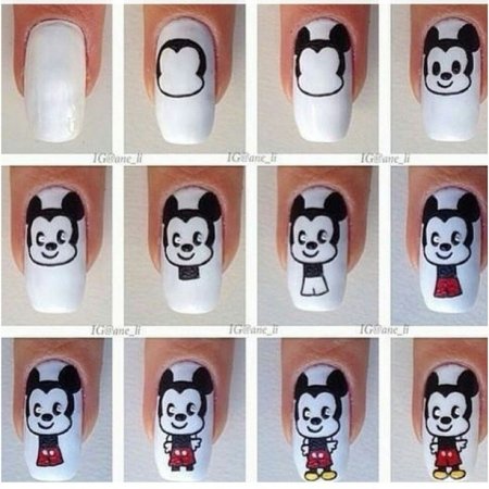 Животные на ногтях пошагово для начинающих