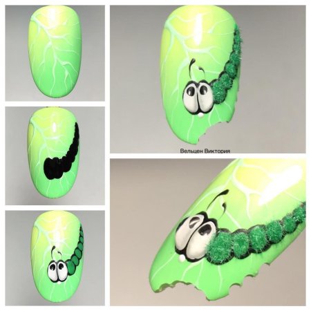 Мишка Тедди на ногтях