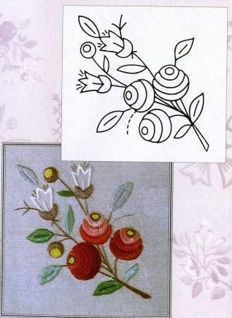 Узоры для вышивания стебельчатым швом