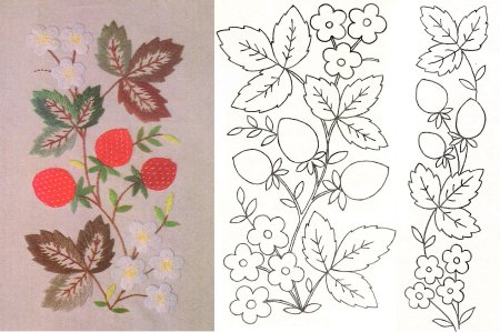 Трафарет цветы для вышивки