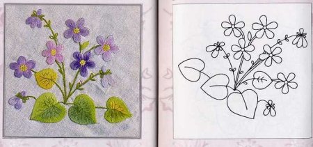 Вышивка гладью схемы