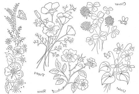 Узоры для вышивания стебельчатым швом