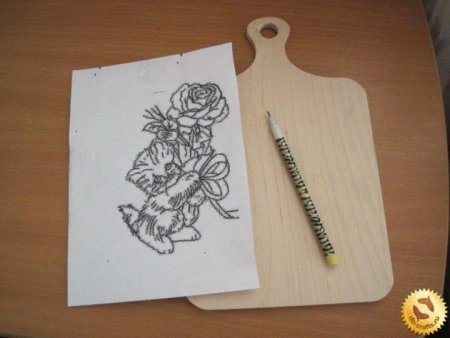 Нанесение рисунка для выжигания