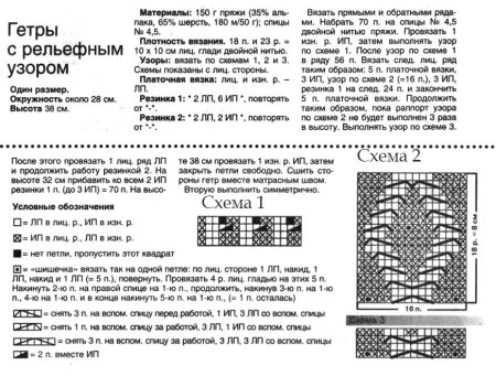 Вязание спицами гамаши для девочки схемы и описание