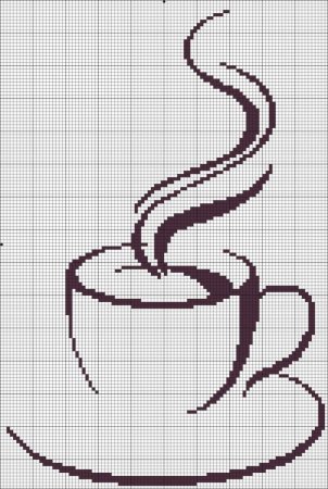Вышивка чашка кофе