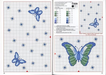 Вышивка бабочка простая