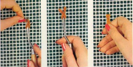 Ковровая вышивка узелковая техника