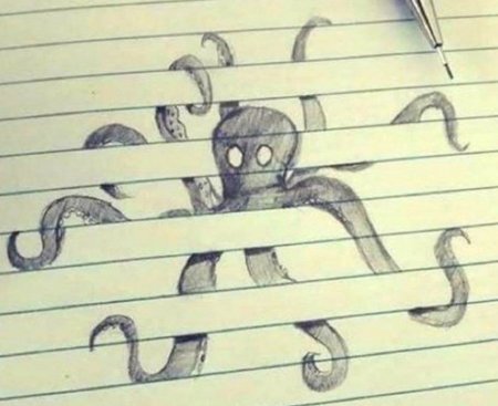 Рисунки в тетрадке