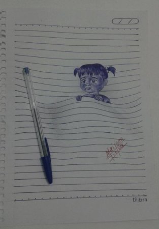 Рисунки ручкой в тетради