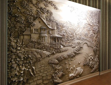 Панно из декоративной штукатурки на стену