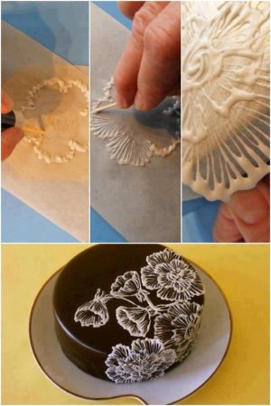 Декор из шоколада для торта