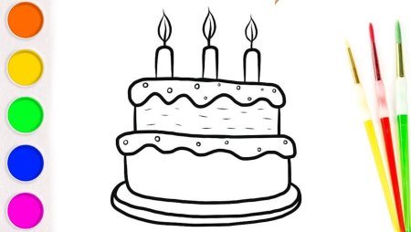 Рисовать тортик кусочек