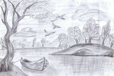 Пейзаж рисунок