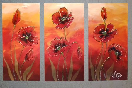 Маки акрилом
