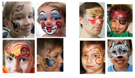 Схемы аквагрима для детей простые