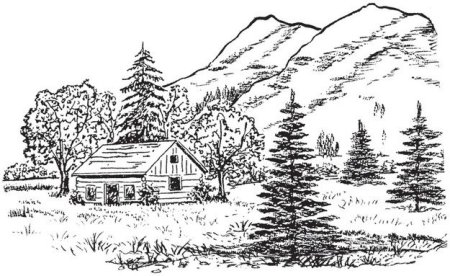 Пейзажи для выжигания по дереву