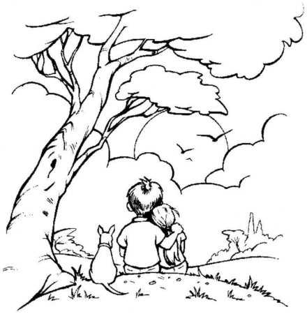 Пейзаж для выжигания