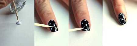 Рисуем зубочисткой на ногтях