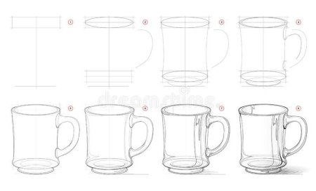 Кружка построение карандашом