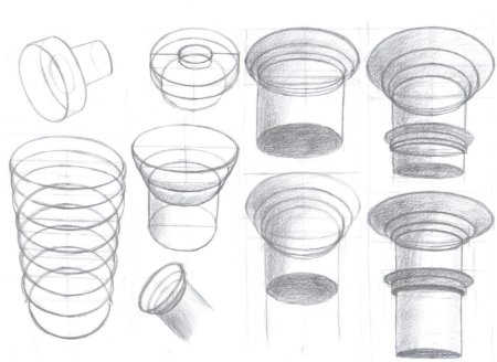 Рисование овалов в перспективе