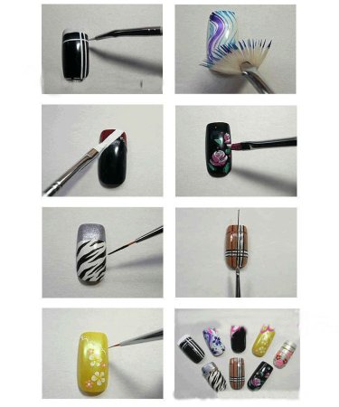 Инструменты для рисования на ногтях в домашних