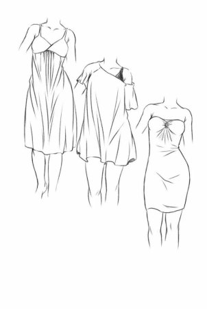 Фасоны платьев для рисования