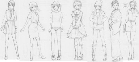 Рисунок девушки карандашом в полный рост