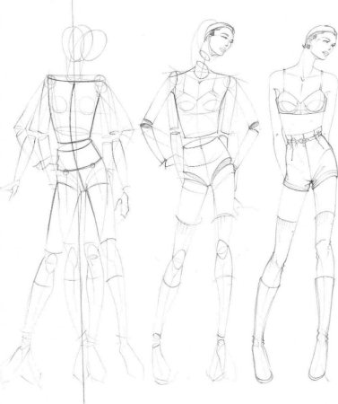 Уроки рисования эскизов одежды