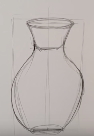 Ваза карандашом для начинающих