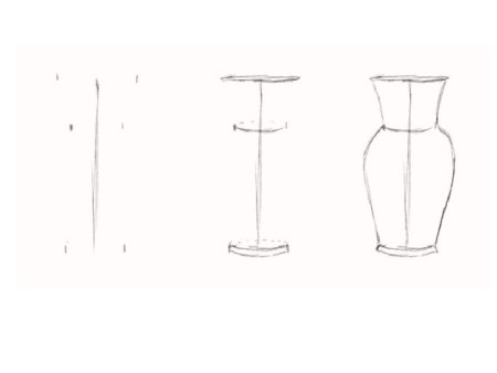 Поэтапное рисование вазы