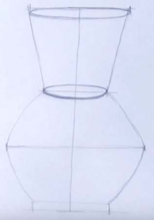 Поэтапное рисование вазы