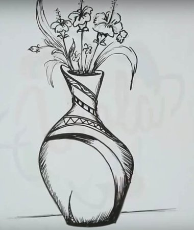 Ваза с рисунком