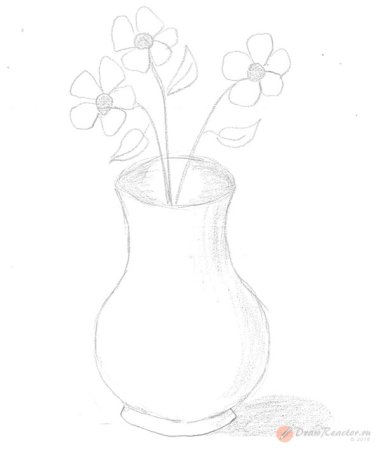 Этапы рисования вазы