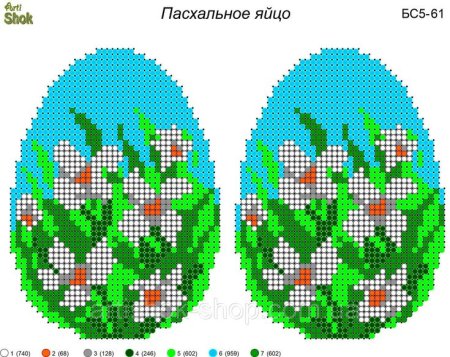 Схема оплетения яйца бисером для начинающих
