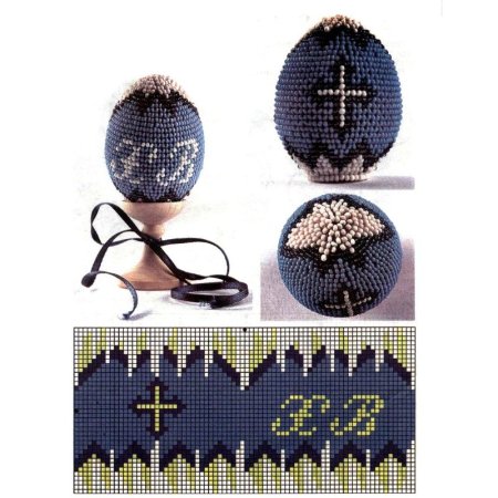 Оплетение пасхальных яиц бисером схемы