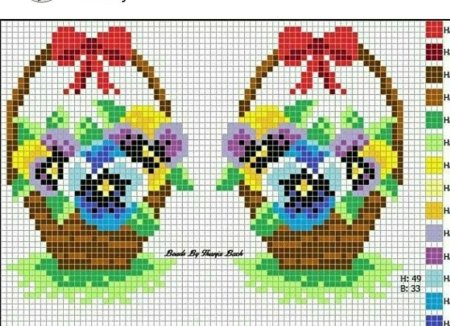 Бисерные пасхальные яйца схемы