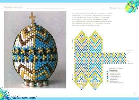 Бисероплетение яйцо пасхальное схемы
