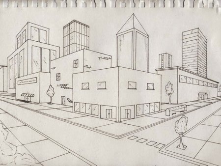 Линейная перспектива рисунок