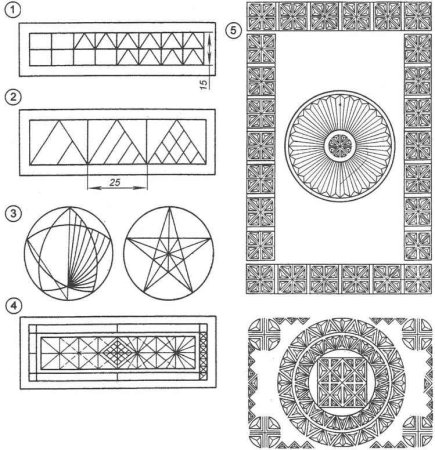 Геометрическая резьба по дереву чертежи