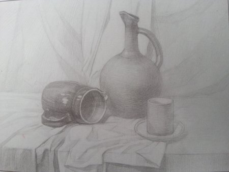 Натюрморт постановка карандашом
