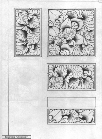 Геометрические узоры для резьбы по дереву Кудринка