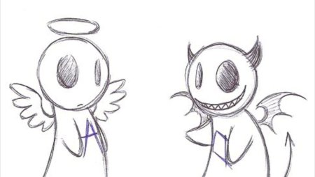 Милые демоны для срисовки легкие